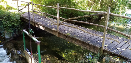 Passerelle sur la Dive