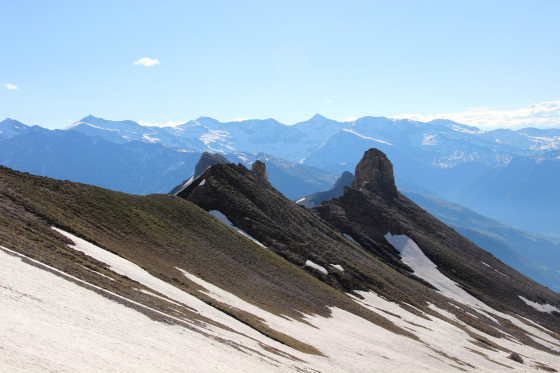 Petite vue sur la ligne de crête à parcourir
