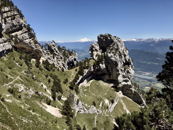 Photo de repérage pour le sangle de l\'Aup du Seuil au-dessus de la Tour Isabelle