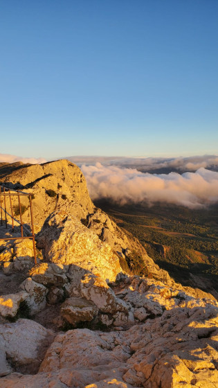 Photo des crètes depuis la Croix
