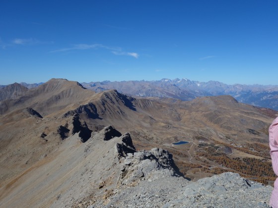 Pic de Chabrières à gauche, Massif des Écrins, Refuge Napoléon
