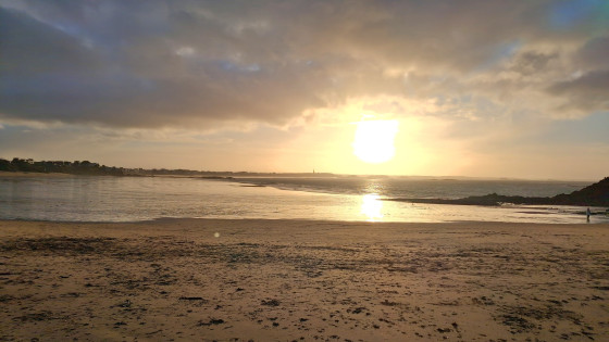 Plage du Pont Soleil couchant