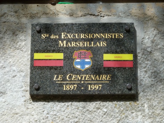 Plaque du momument des excursionnistes marseillais