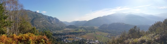 Point de vue sur la vallée du gave de Pau.