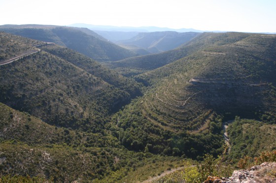 point de vue sur la vis à sec (au S.E du point 4 juste avant le sentier qui va à Vissec)