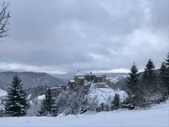 point de vue sur le Château de Joux