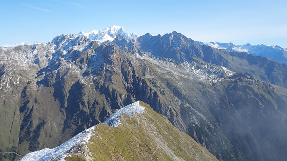 Pointe de Combe B&eacute;nite (vers le Mont Blanc)