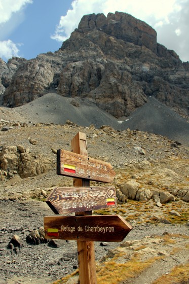 poit de bifurcation pour le retour pour rentrer par le Pas de Coletta