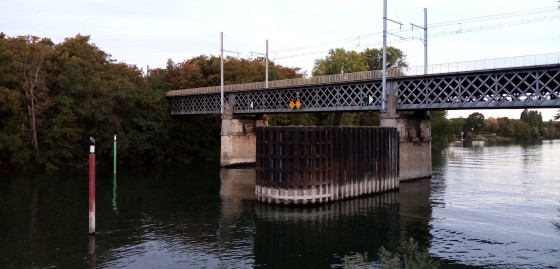 Pont de chemin de fer sur la Seine