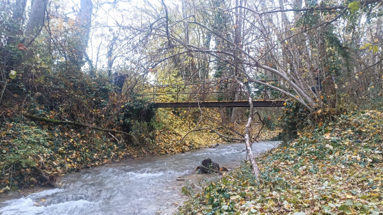 Pont métallique sur la Lierne