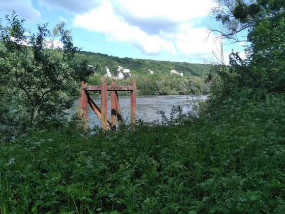 Ponton et falaise de craie