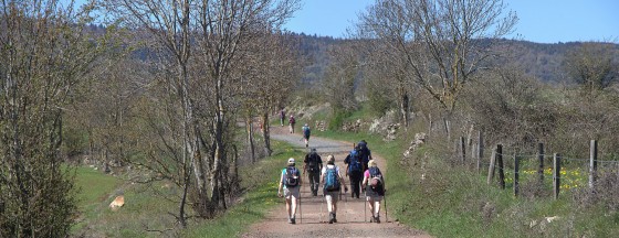 Randonneurs sur le chemin