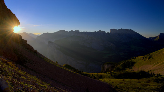 Re-lever de soleil dans le Pivallon