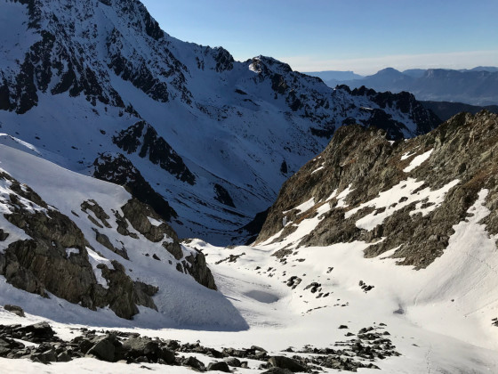 Redescente sous le Col Nord du Gleyzin