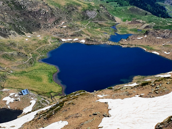 Refuge et Lac de Gentau depuis le Pic de Larry