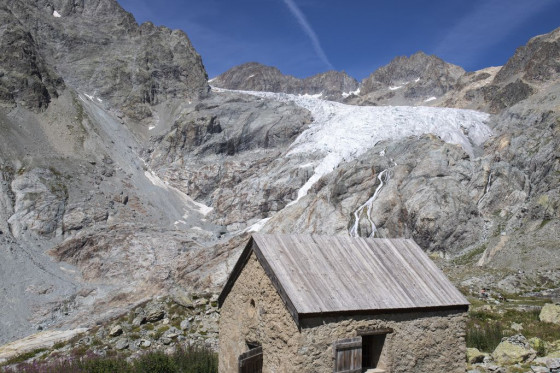 Refuge Tuckett et Glacier Blanc