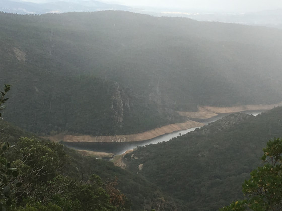 retenue d'eau vue du plateau