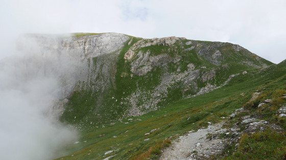 Roc de la Valette avec son col à droite