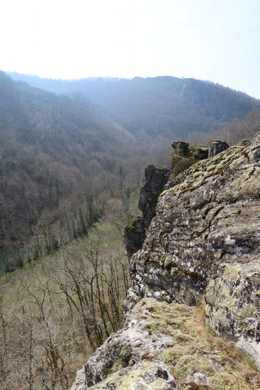 Rochers au dessus de la vallée du dadou