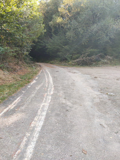 Route goudronnée à suivre