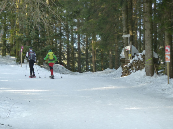 Schneeschuhwanderer unterwegs