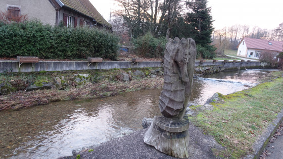 Sculpture hippocampe