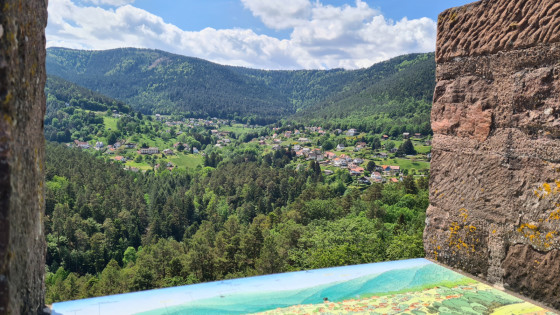 Panorama depuis la tour du ch&acirc;teau de Wangenbourg