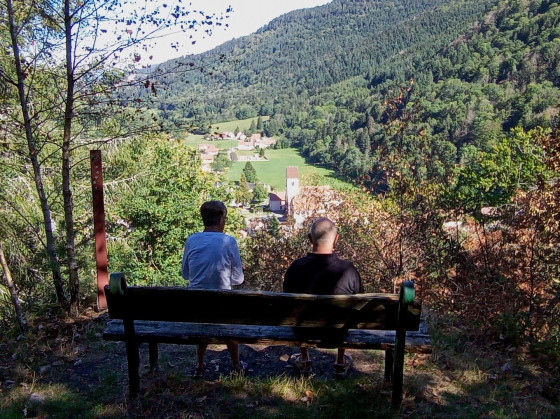 Vue panoramique sur le village de Mittlach