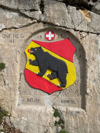 Sentier de la mémoire dans la fortification de Hauensteinentier