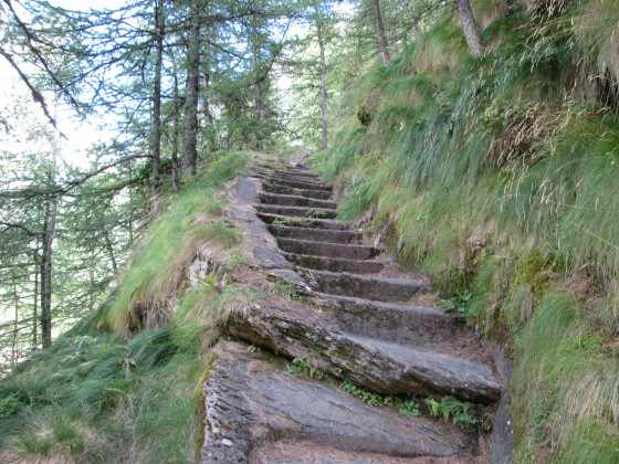 Sentier en escalier