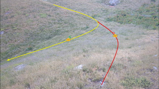 Sentier GRP peu visible
