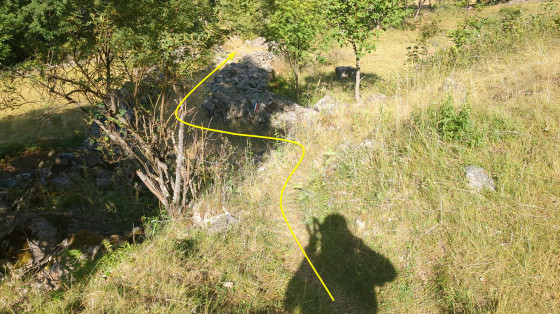 Sentier GRP peu visible