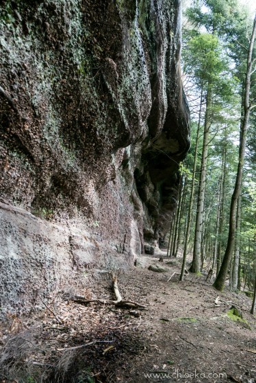 Sentier n°6 le long de magnifiques rochers.