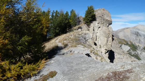 Sentier sur la crète.