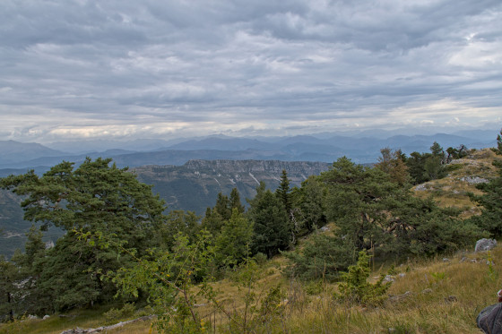 Sommet de Charamel dans la brume de chaleur