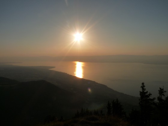 Soleil couchant sur le Léman