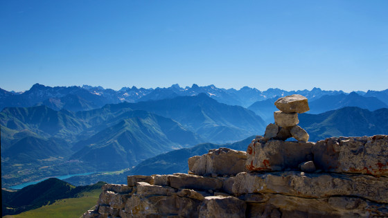 Vues sur l\'Oisans depuis le sommet Ouest de la Tête de Lapras