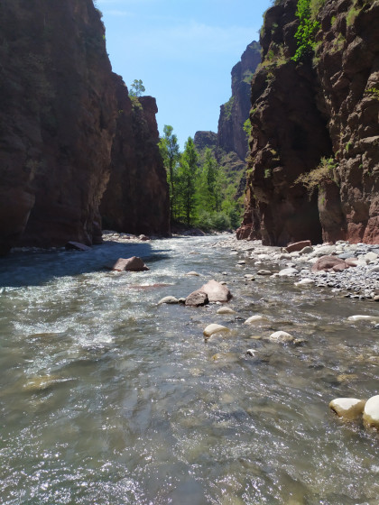 Sortie des gorges