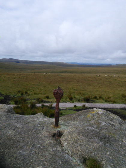 South Hessary Tor metal marker