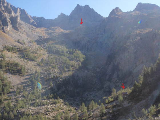 Sur le bas du sentier de descente sur Piano della Casa del Re