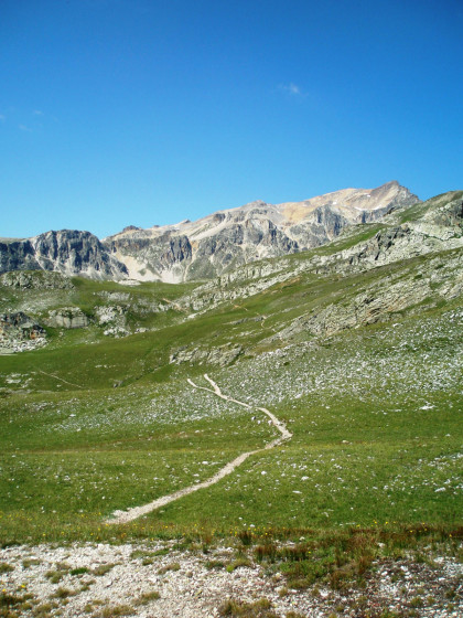 Sur le GR 5 en direction du refuge du Thabor