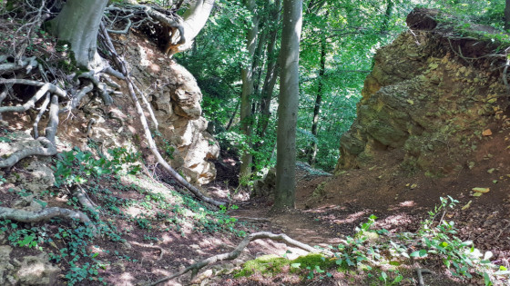 Sur le parcours des falaises entre le PI n°1 et le n°2