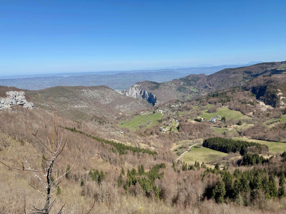 Vue de la Table d’orientation vers Malleval