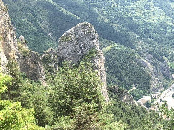 Vue sur Tende et sur la Chapelle Saint-Sauveur