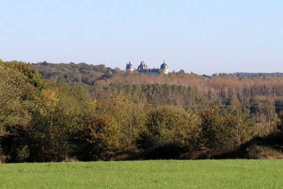 Toiture du château de Valençay vue des Rôties, près de Veuil