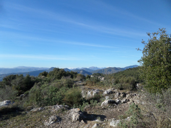 Top of the Mont Bastide and view to the Alps