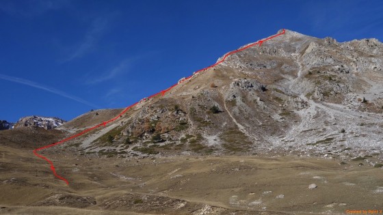 Tracé de l\'ascension sommitale