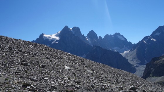 Trois Dents, Pointe Durand, Pelvoux, Pic sans Nom, Pic du Coup de Sabre, L\'Ailefroide