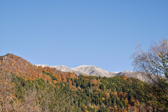 Un peu de neige saupoudre les sommets