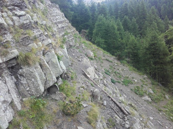 Une petite vire parfois glissante